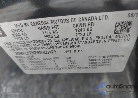 2014 Chevrolet Equinox 1Lt from USA, damaged, VIN 2GNFLFEK3E6365129